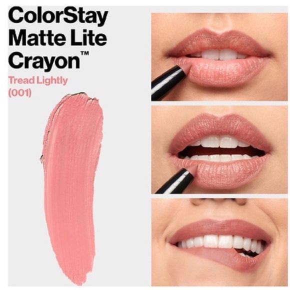NWT Revlon Colorstay Matte Lite Crayon - 001 Tread Lightly | Full size Lip - Picture 2 of 9